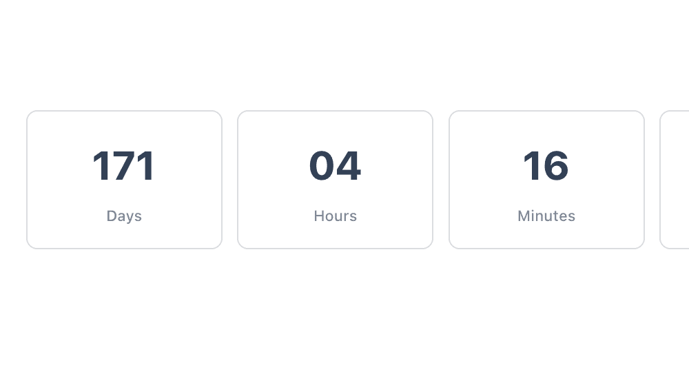 VovaBlocks Countdown Timer block preview